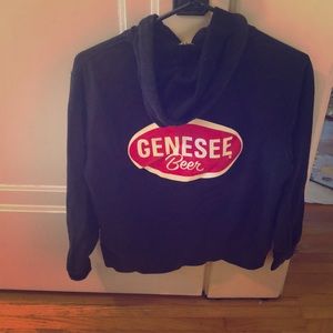 Genesee Beer zip-up hooded sweatshirt
